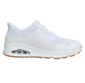 Skechers scarpa sneakers da uomo Slip-ins Uno Banksia 183022/WHT bianco