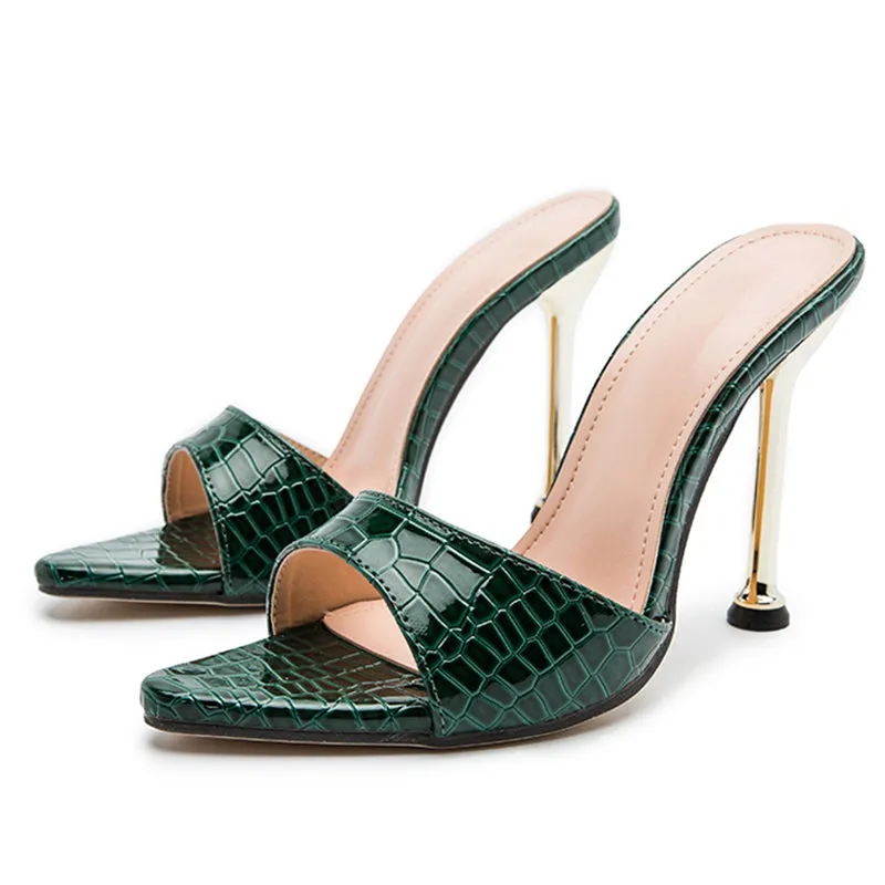 Step Up Your Style Snake Print Sandals