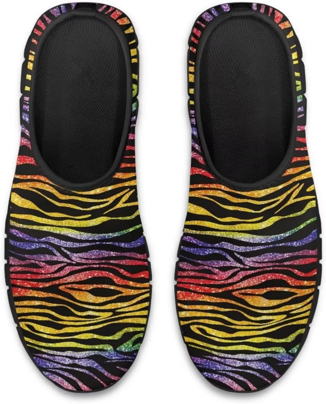 SYtrade Women's Flats Slip-On Ladies Travel Shoes Breathable Walking Loafers Black Sole