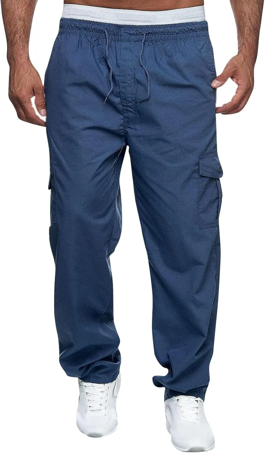 Tactical Pants for Men Military Lightweight Fishing Cargo Pants Relaxed Fit Waterproof Workout Ripstop Work Pants