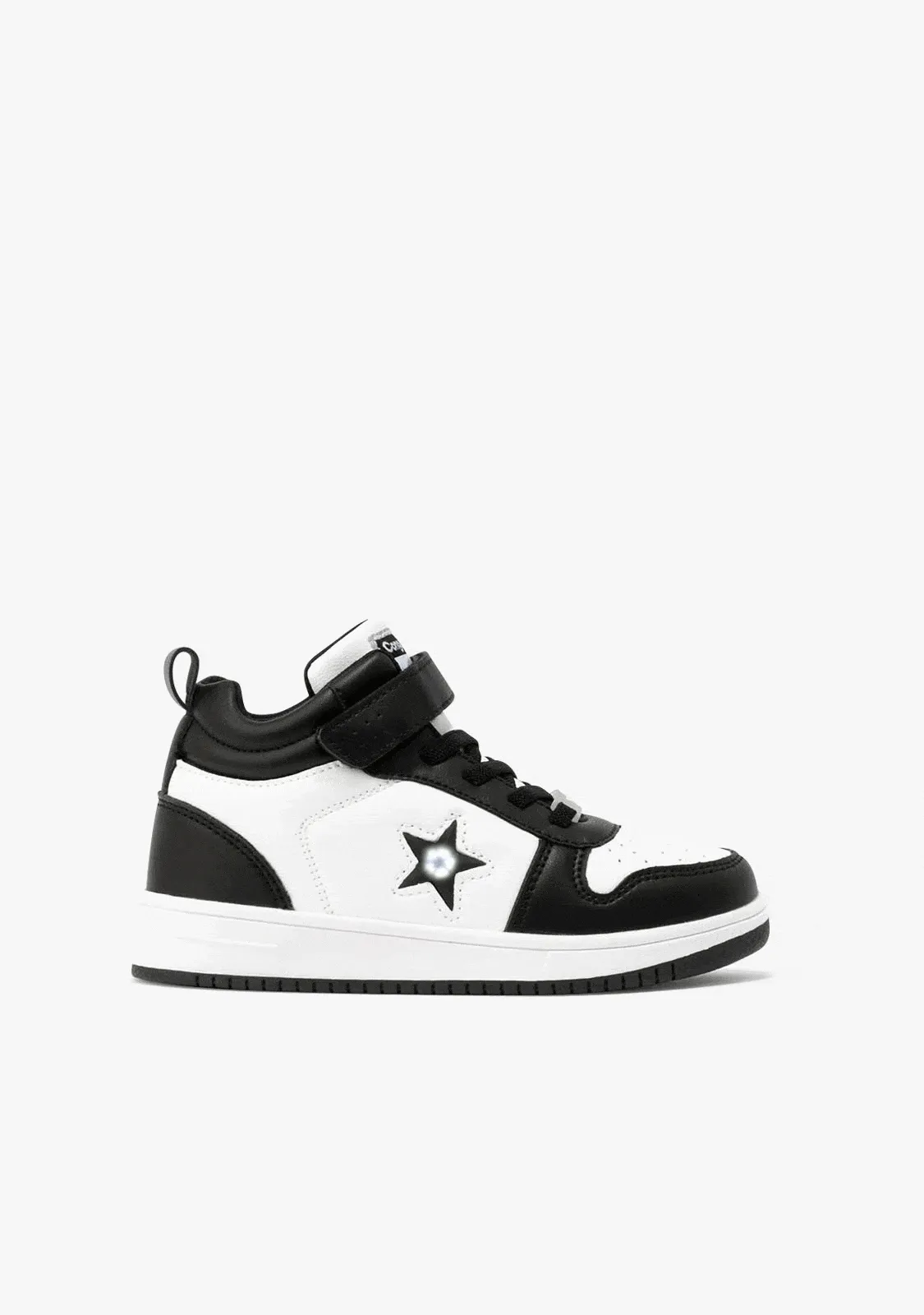 Unisex Black White With Lights Hi-Top Sneakers Napa