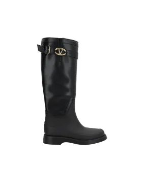Valentino Garavani Leather Knee-High Boots