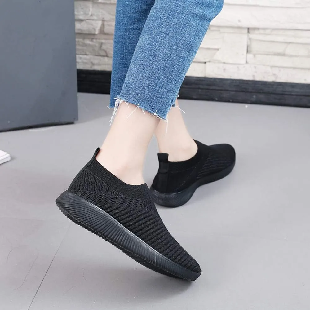 Women's Fashion Sneaker Mesh Slip On Black Non Slip Shoes for Women Comfortable Wide Tennis Shoes for Men Womens Comfortable Loafers White Sneakers for Men