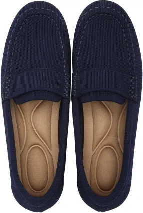 Women's Lightweight Knitted Loafers Casual Flat Shoes Comfortable Boat Shoes Flat Bottomed Breathable Shoes